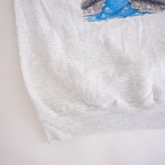 Vintage Gloria Grey Farmhouse Deers Fall Cotton Blend Crewneck Sweater XXXL - Picture 6 of 14